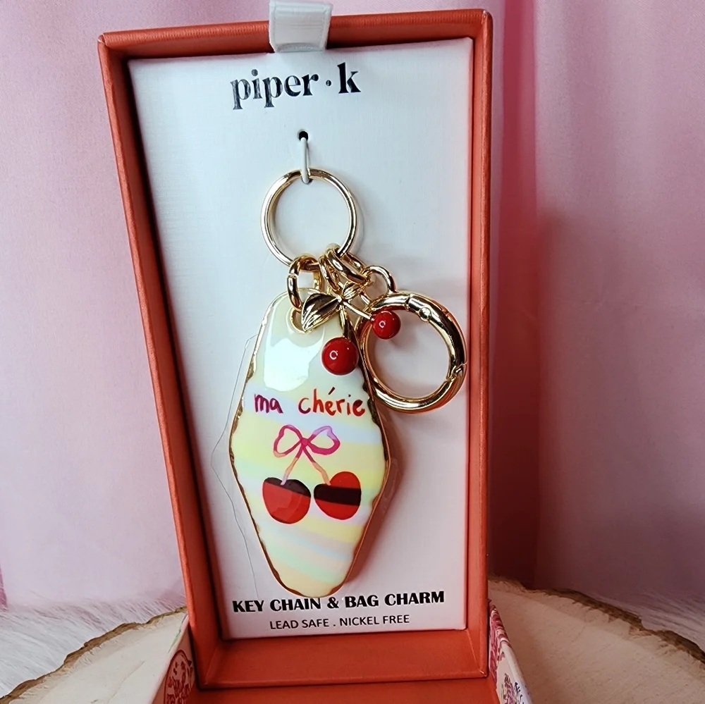 Piper K Cherry Key Chain & Bag Charm